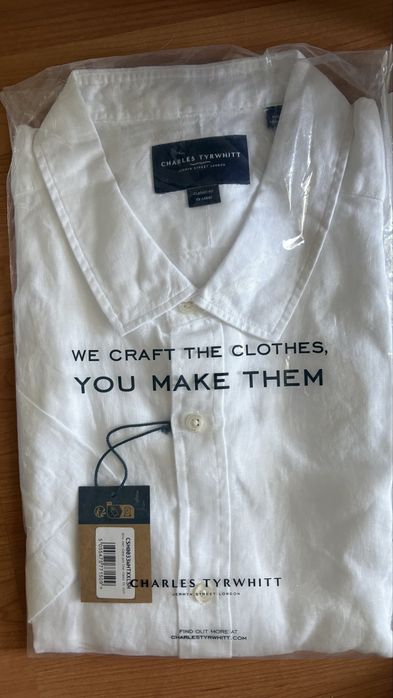 Чоловіча нова лляна сорочка Charles Tyrwhitt