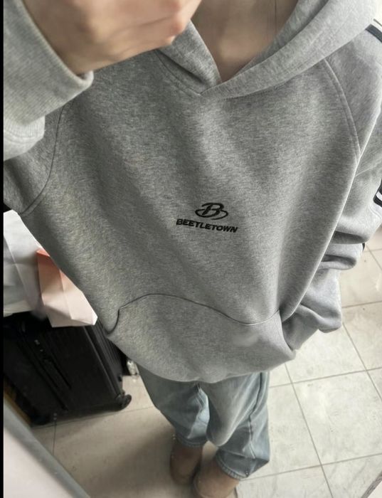 Beetletown oversize худі • сірий меланж • нове