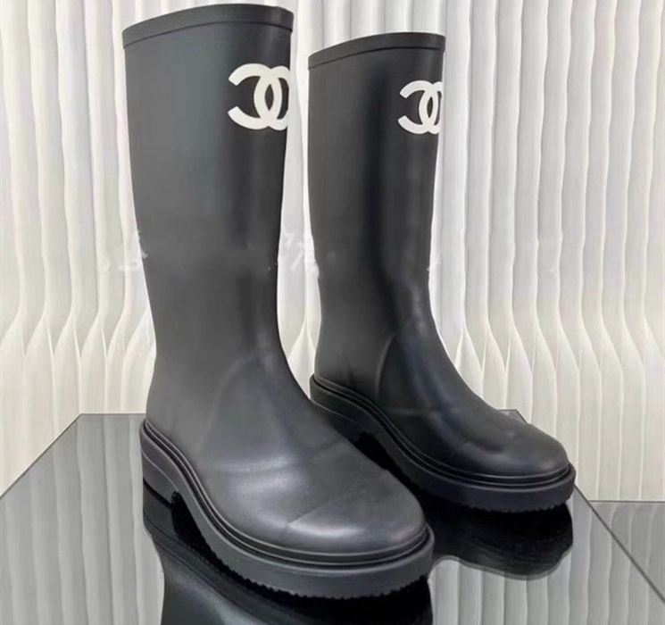 Жіночи гумові чоботи сапоги Chanel Шанель