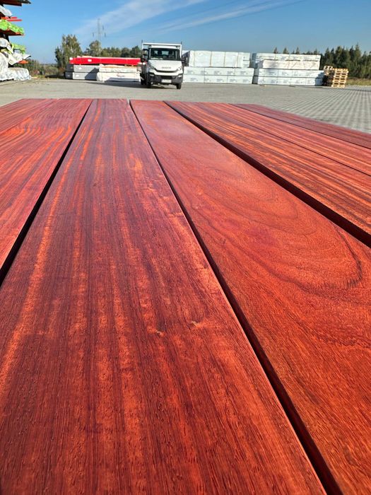 Deska tarasowa egzotyczna Padouk vermillion gładka KL. FAS KD 21x145