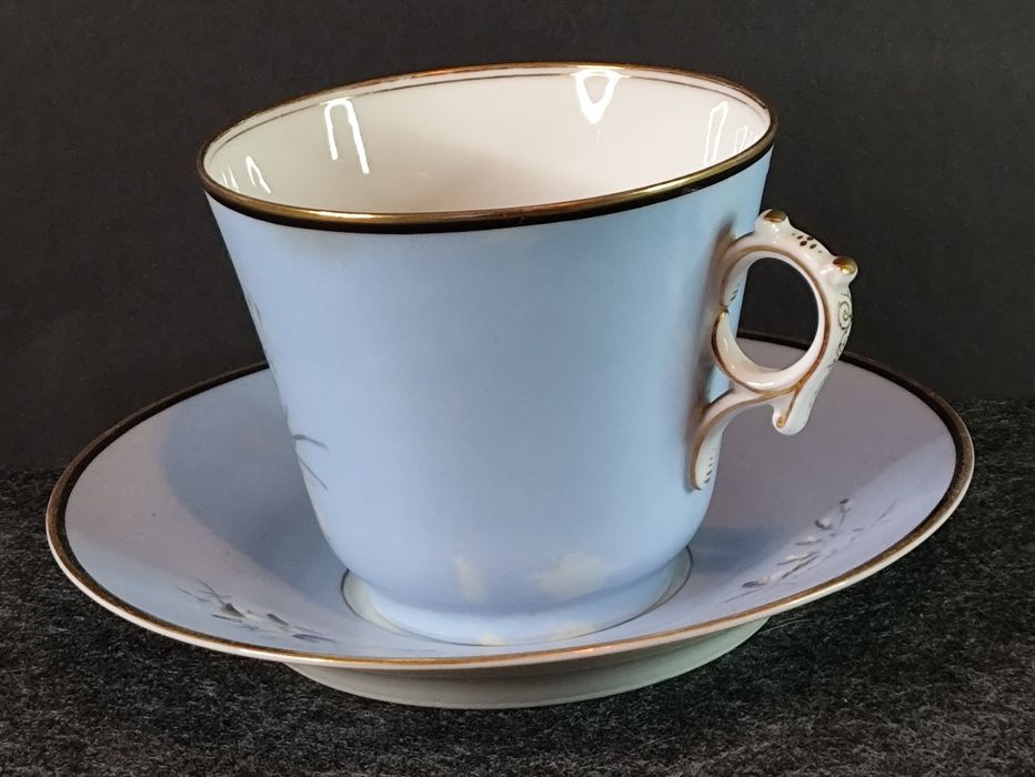 Porcelana Śląska TIEFENFURT Parowa Duo kawa  ok 1900 tok Unikat