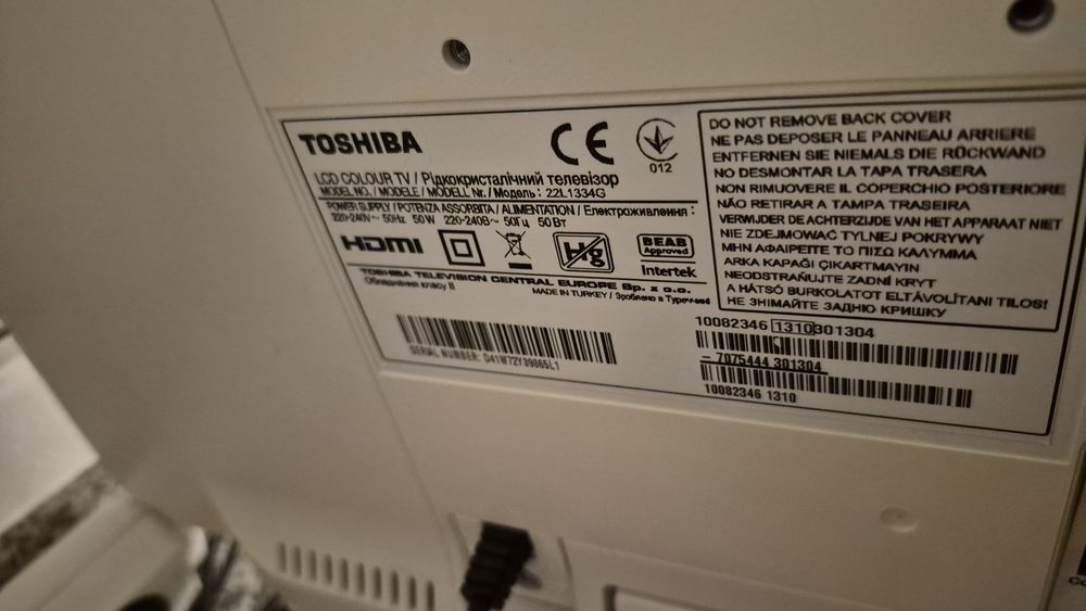 Televisão LED Toshiba (22 polegadas )