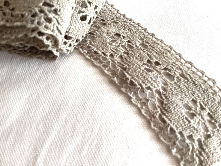 Koronka bawełniana szara