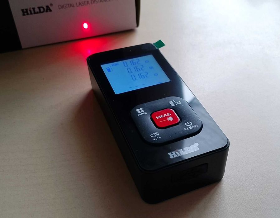 Дальномер лазерный 50м HILDA аккумулятор цифровой рулетка новый