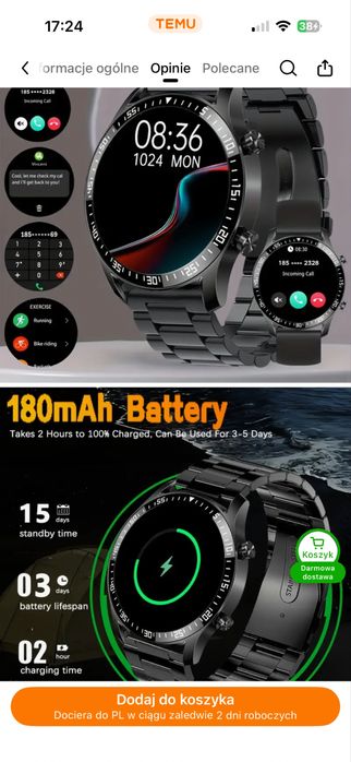 Smartwatch koperta 48 mm