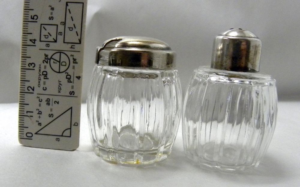 подарок набор стекло соль перец горчица винтаж