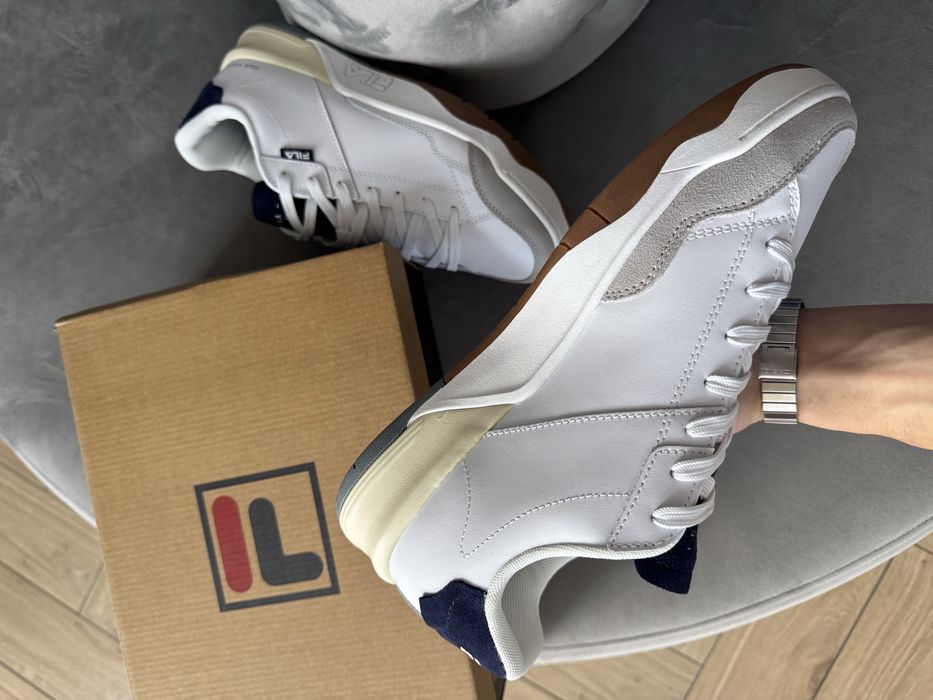 Fila Avenida  Klasyczne Buty Męskie Skórzane Białe 45
