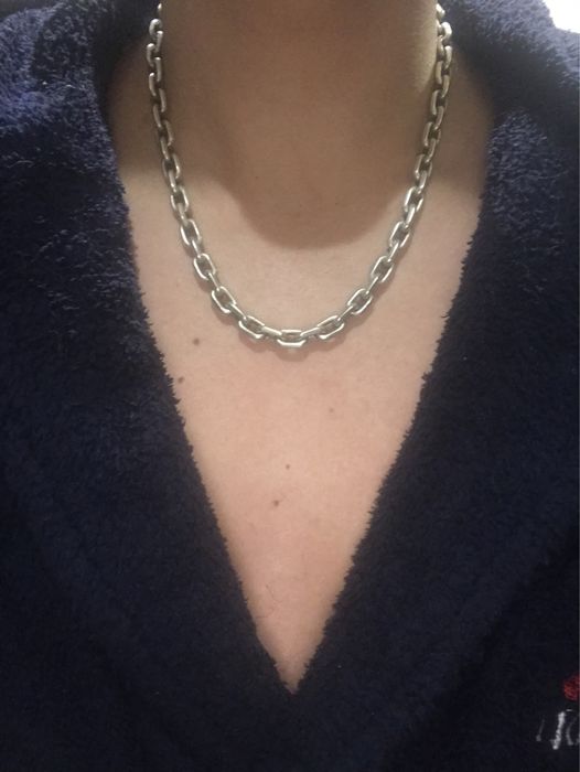 Серебряная цепочка якорное плетение