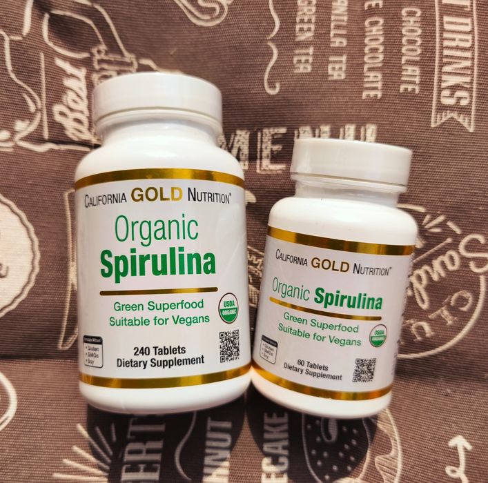 California Gold спіруліна спирулина spirulina зелені водорості водоросли чистка спіпуліна з зеаксантин Astalif 60 240 720 таблеток