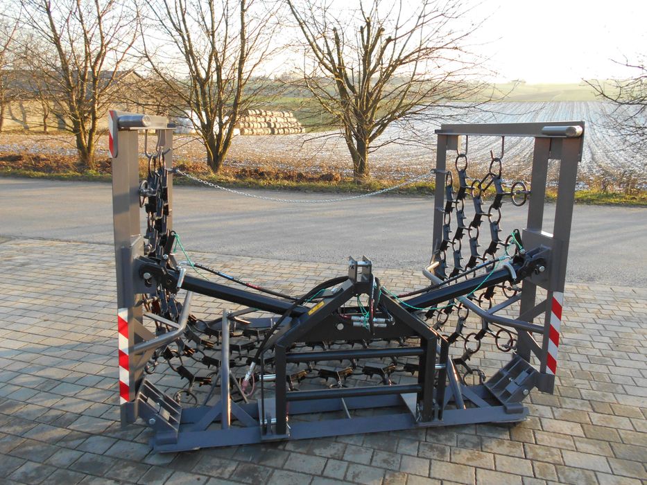 Włóka polowo-łąkowa brona/agregat 2-siłowniki - ślizgi METAL-TECHNIK