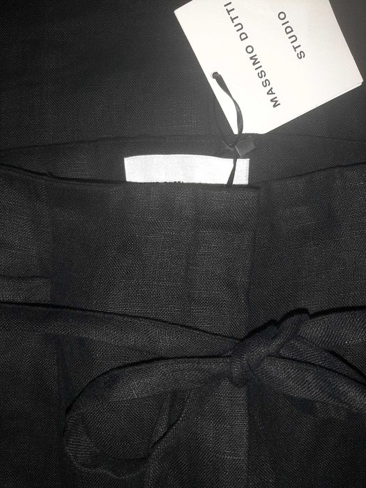 Calças 100% linho STUDIO Massimo Dutti