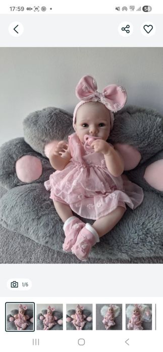 Lalka jak żywe dziecko reborn piękna NOWA duża prawie 50 cm , cala gum