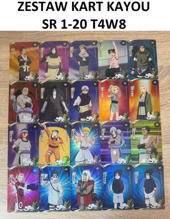 Karty Naruto TCG Kayou - Zestaw Kart SR 1-20 - T4W8