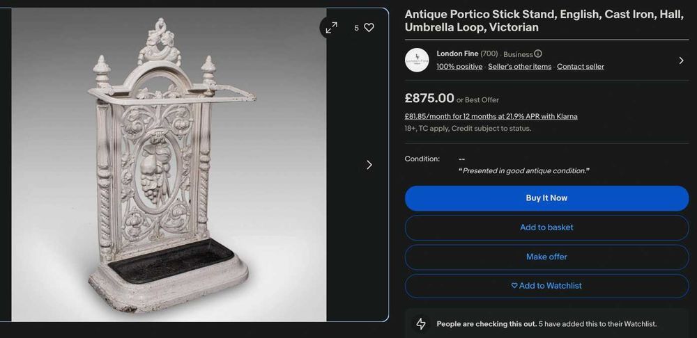 Suporte de entrada para bengalas e guarda-chuvas, estilo pórtico, antiquário, vitoriano.