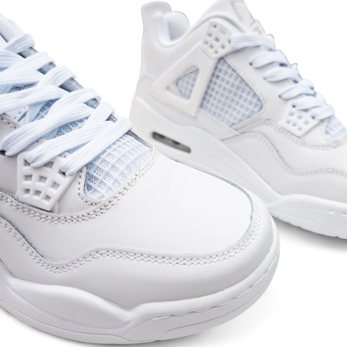 ТОП! Жіночі кросівки Nike Air Jordan Retro 4 білі 36 37 38 39 40