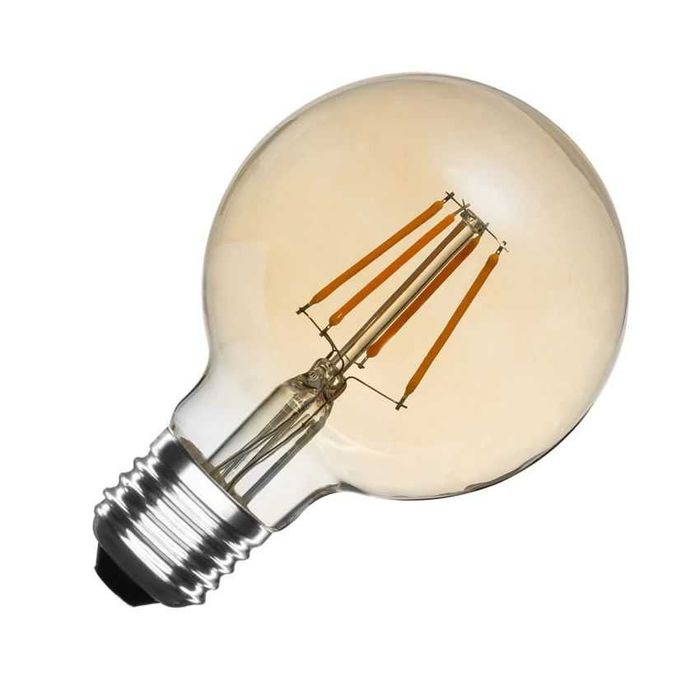 Lâmpada LED E27 Regulável Filamento Gold Globo G80 4W