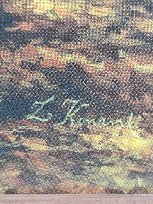 Z. Konarski Para łabędzi obrazek vintage