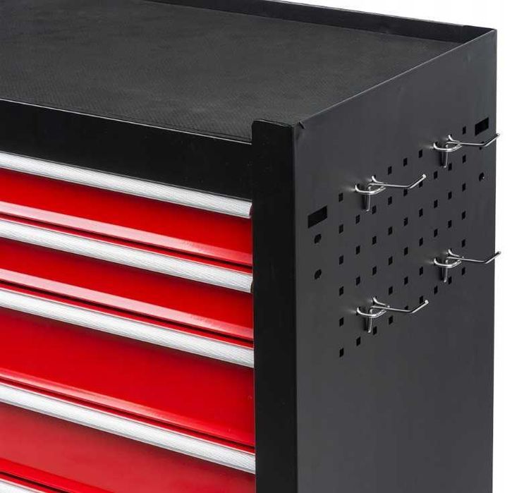Mocna SZAFKA narzędziowa 7 szuflad COMPACT Black Wózek warsztatowy