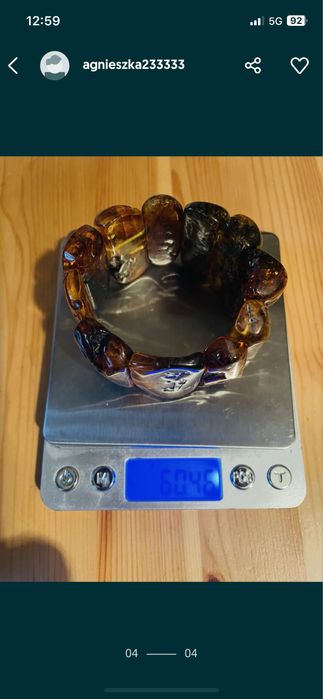 Nowa bransoleta z bałtyckich bursztynów