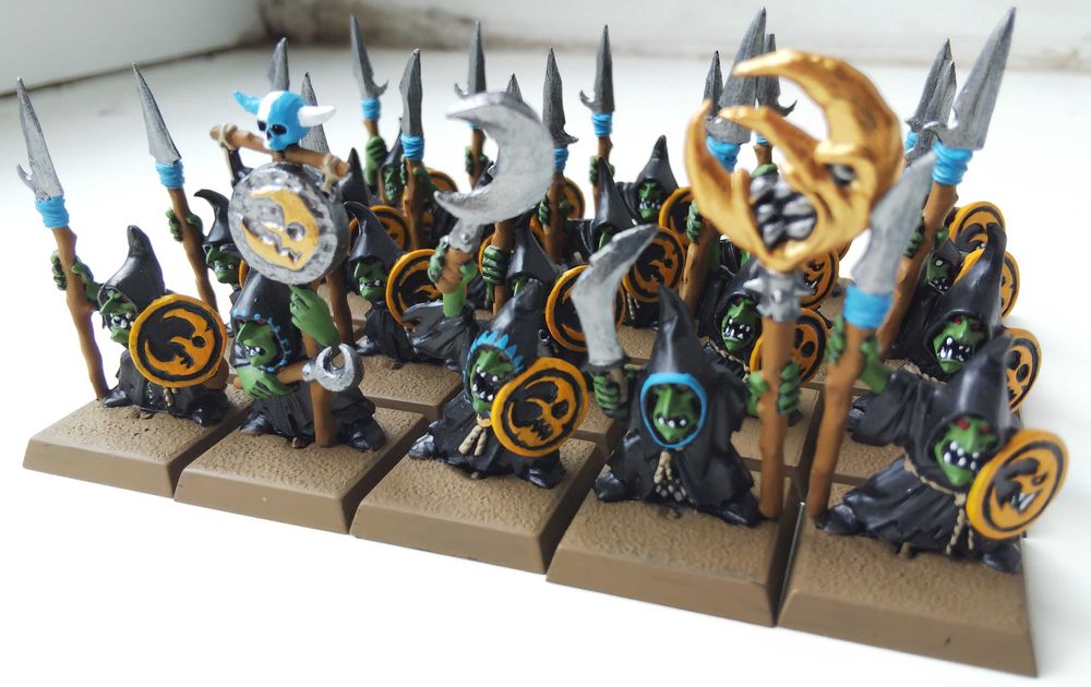 Orcs&Goblins Warhammer FB. Night Goblins Spearmen regiment.