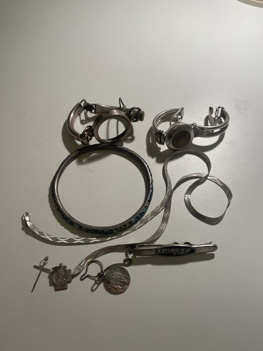 PAKIET BIŻUTERIA SREBRO 925 Spinka Zegarek Żmijka Chinka NIE ZŁOM