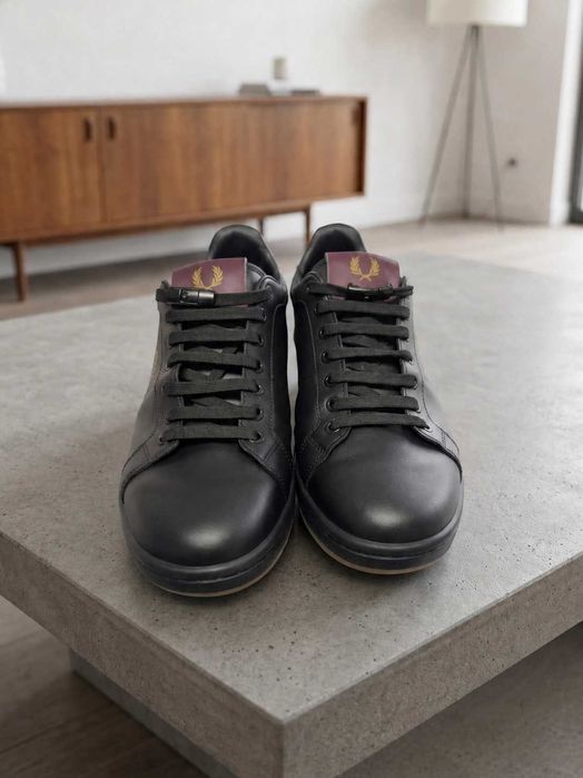Sapatilhas Fred Perry Originais em Pele Preta