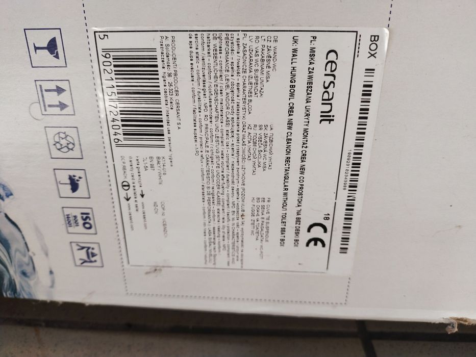 Muszla WC Cersanit crea z odpływem