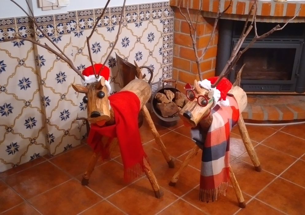 Renas de natal artesanal