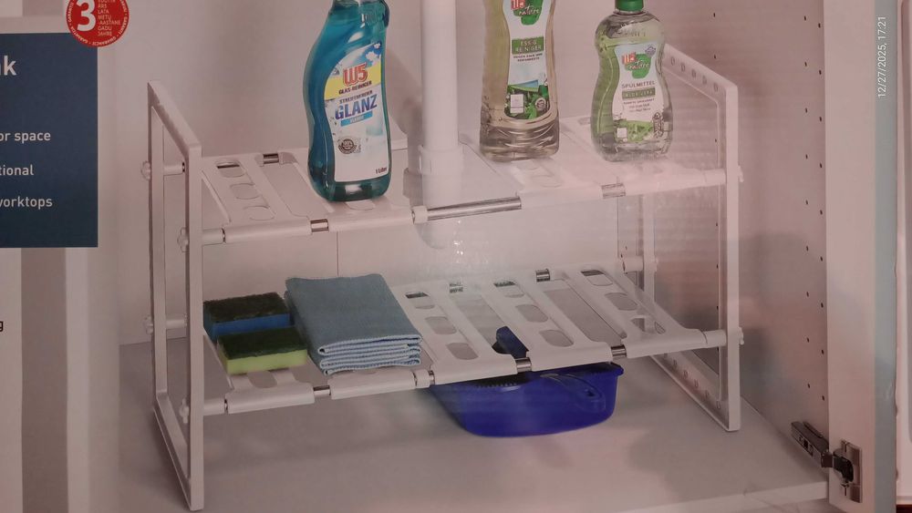 Regał Podszafkowy składany regul.długość 40,5-70,7xgł.26xwys.39cm NOWY