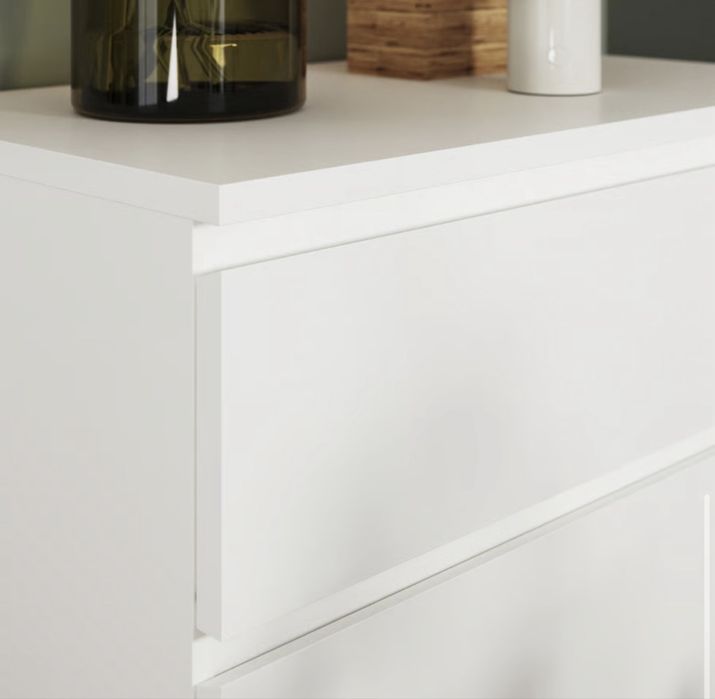 IKEA MALM Cómoda c/3 gavetas, branco, 80x78 cm