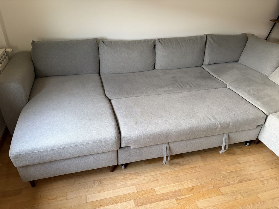 Sofa cama gato preto cinzento