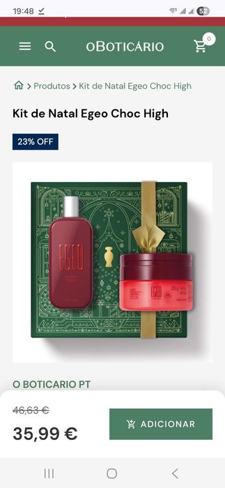 Kit EGEO Choc High O Boticário