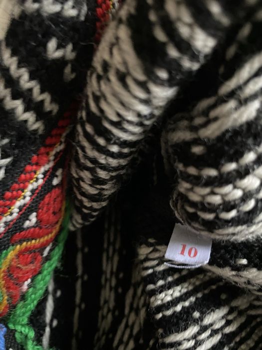 Wełniany tradycyjny norweski sweter folk góralski nordycki z wełny 100