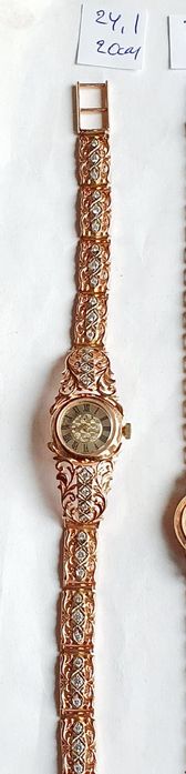 Продам женские золотые часы с браслетом и без