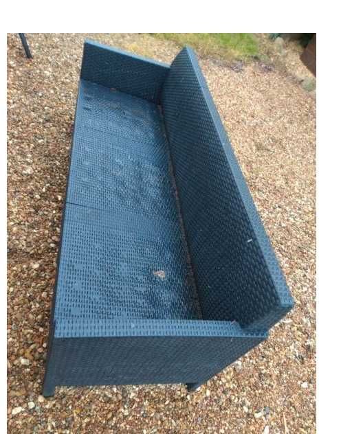 sofa z technorattanu, huśtawka ogrodowa , zestaw do ogrodu