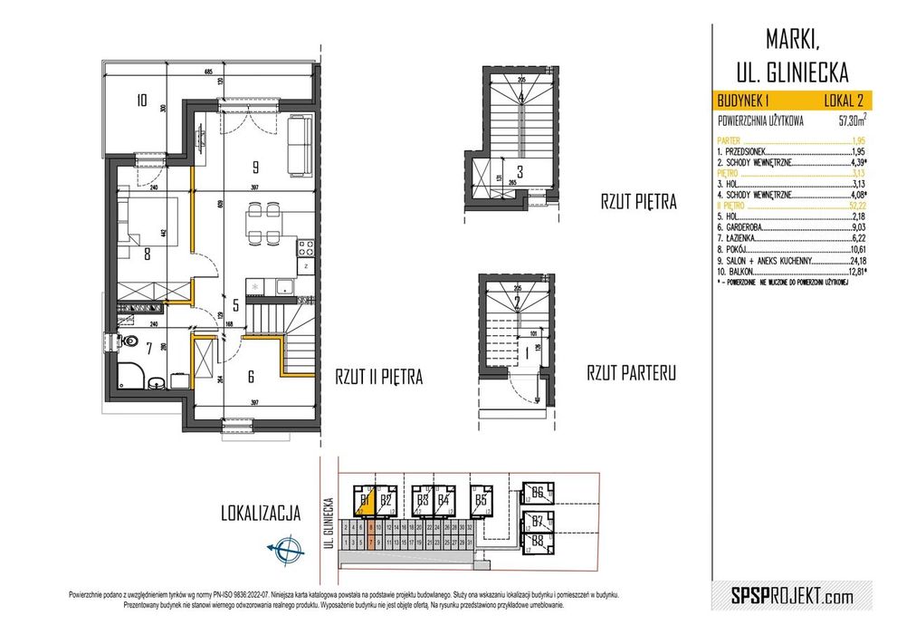 3-pokojowe 57m2, widok na las, DUŻY TARAS 12,81m2