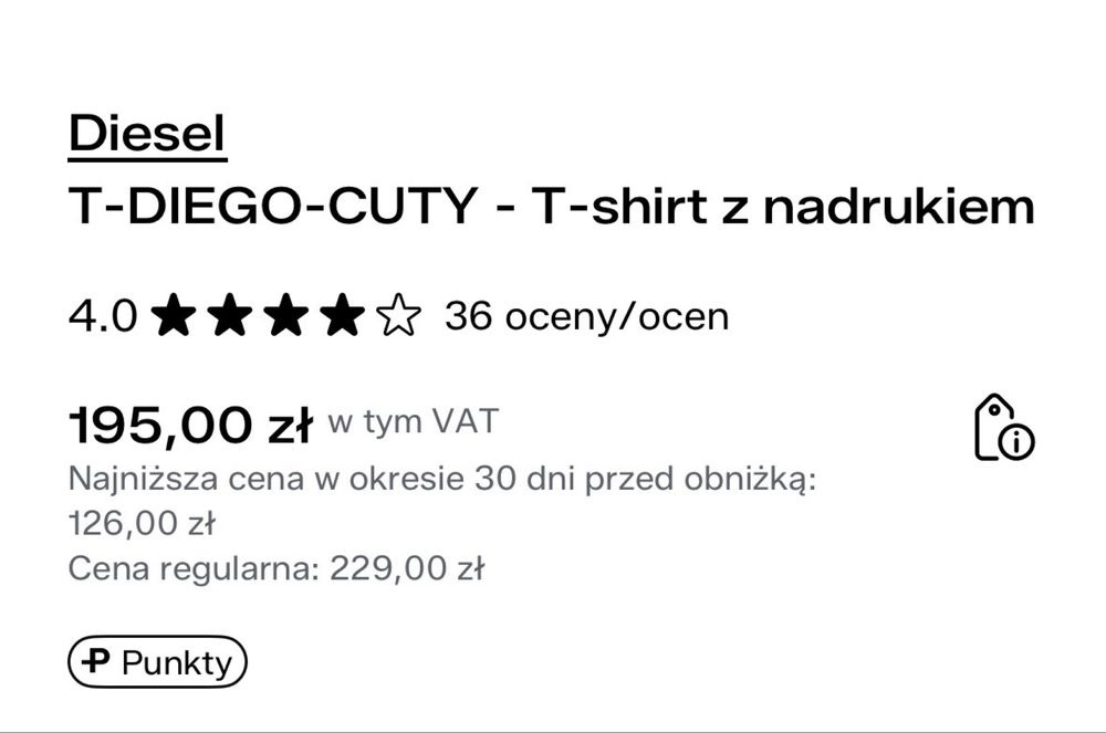 Koszulka DIESEL t-diego-cuty r.M