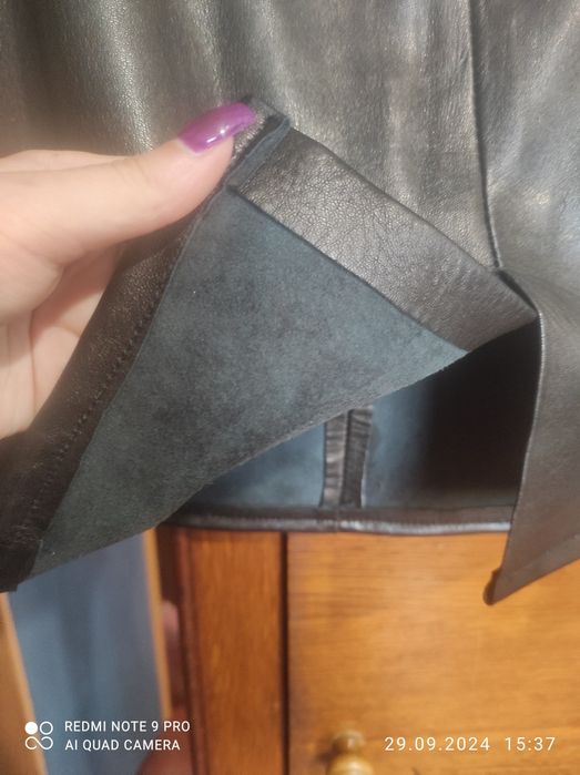 Юбка кожаная р42