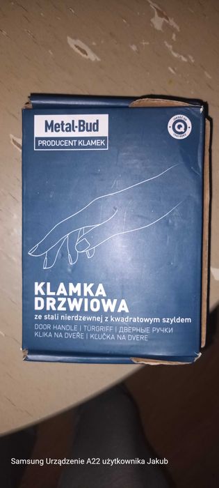 Klamka Drzwiowa ze stali nierdzewnej