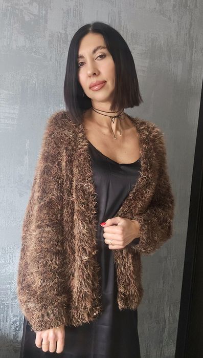 Пухнастий кардиган, ручна робота!