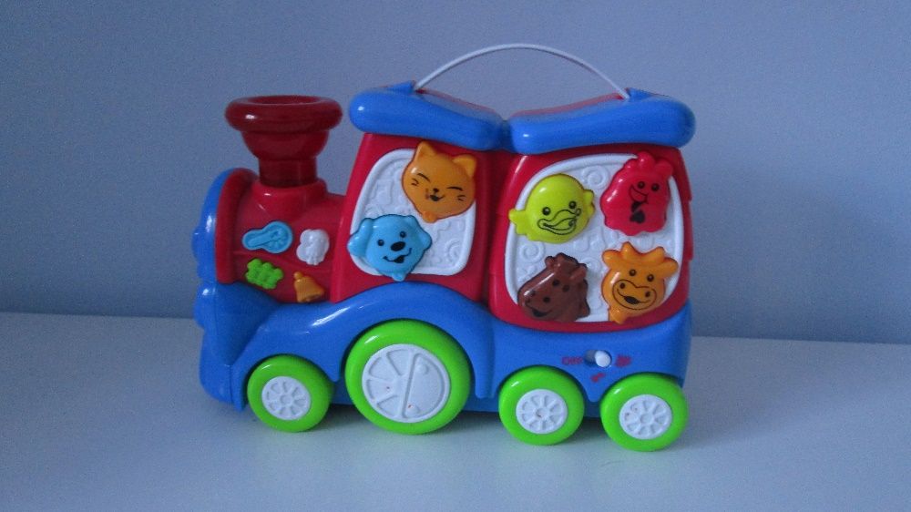 Comboio para bébé (+18m) com luz, música e sons de comboio e animais