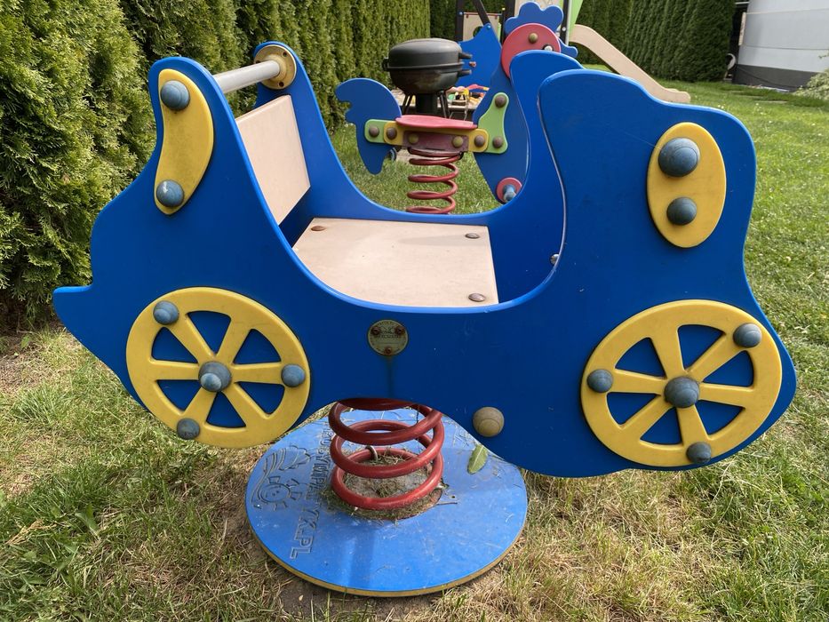 Konik bujak na spreżynie kogut plac zabaw