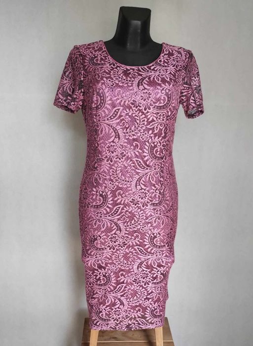 Różowa letnia sukienka damska izabela rozmiar L