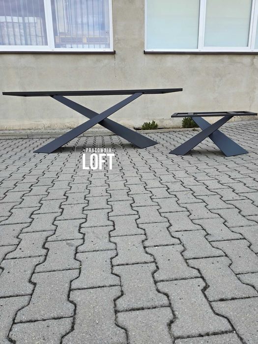 podstawa do stołu pająk X nogi metalowe stelaż do stołu LOFT