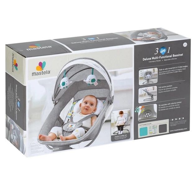 Дитяча люлька-гойдалка Mastela 3в1 Deluxe Multi-Functional Bassinet