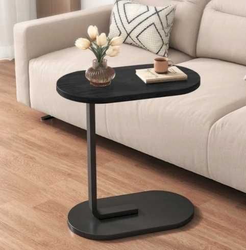 Stolik kawowy boczny nocny Loft czarny 59,5 cm