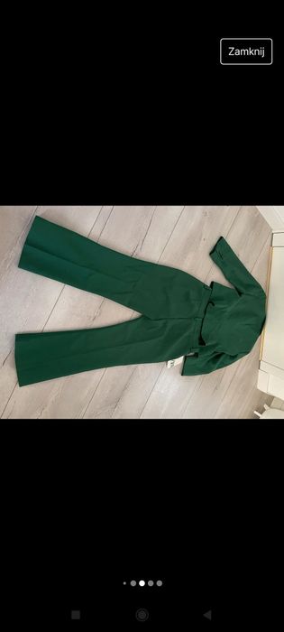 Garnitur nowy soczysta jesienna zieleń r.38 Zara