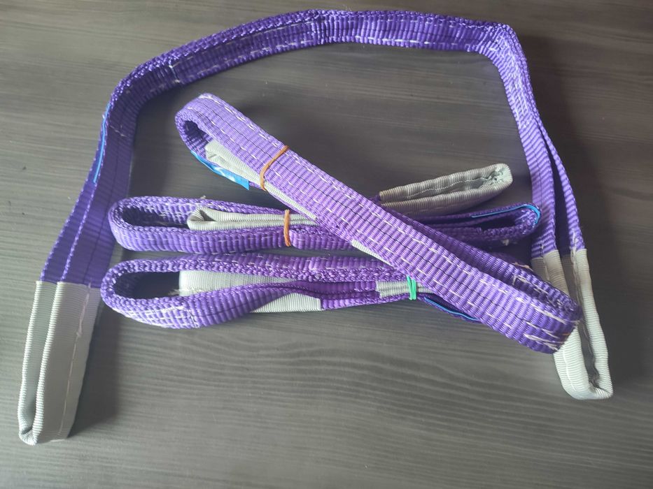 Zawiesie pasowe pętlowe 2-warstwy 1,0T/1m (pasy, szakle, haki) Atest