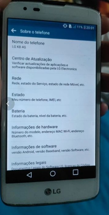 Telemóvel LG K8 4G