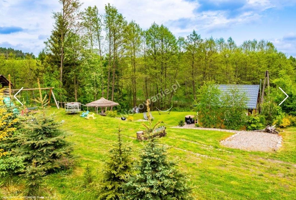 Domek z Jacuzzi Dębowy, Kaszuby wakacje staw, kominek, balia, nocleg